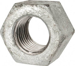 Value Collection - 1-1/4 - 7 UNC Steel Right Hand Heavy Hex Nut - 2" Across Flats, 1-7/32" High, Galvanized Finish - Best Tool & Supply