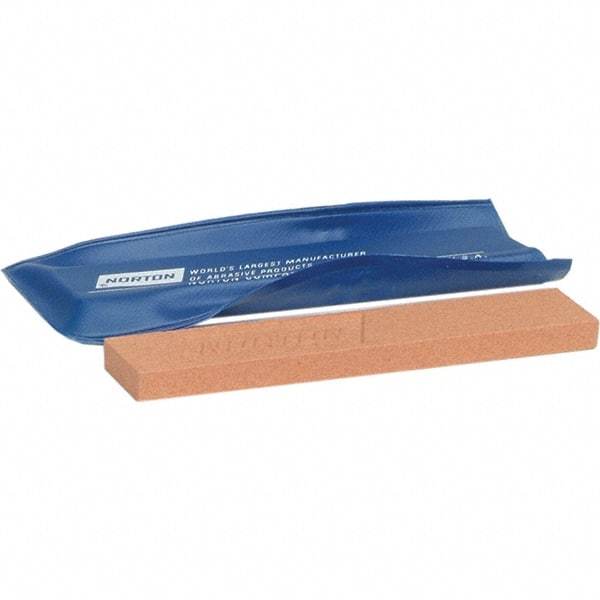 Norton - 4" Long x 3/4" Wide x 1/4" Thick, Aluminum Oxide Sharpening Stone - Flat Stone, Fine Grade - Best Tool & Supply