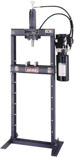 Dake - 10 Ton Hydraulic Shop Press - 10 Inch Stroke, 1 HP, Single Phase - Best Tool & Supply