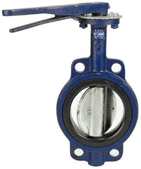 NIBCO - 5" Pipe, Wafer Butterfly Valve - Lever Handle, Cast Iron Body, EPDM Seat, 200 WOG, Ductile Iron Disc, Stainless Steel Stem - Best Tool & Supply