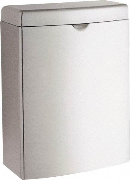 Bobrick - Stainless Steel Feminine Hygiene Product Receptacle - Surface Mount, 10" High x 7-1/2" Wide x 3-13/16" Deep - Best Tool & Supply