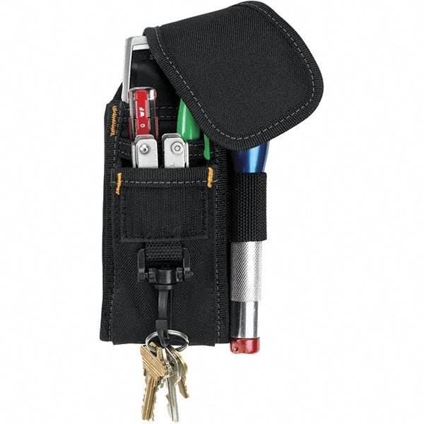 CLC - Cell Phone Holster with 5 Pockets - Ballistic Polyester, Black, 4" Wide x 7" High x 2" Deep - Best Tool & Supply