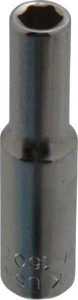 Blackhawk by Proto - 7/32", 1/4" Drive, Deep Hand Socket - 6 Points, 2" OAL, Chrome Finish - Best Tool & Supply