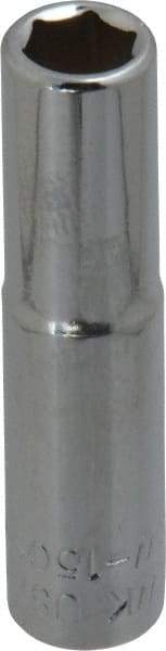 Blackhawk by Proto - 9/32", 1/4" Drive, Deep Hand Socket - 6 Points, 2" OAL, Chrome Finish - Best Tool & Supply