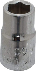 Blackhawk by Proto - 1/4" Drive, Standard Hand Socket - 6 Points, 7/8" OAL, Chrome Finish - Best Tool & Supply