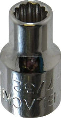 Blackhawk by Proto - 7/32", 1/4" Drive, Standard Hand Socket - 12 Points, 1" OAL, Chrome Finish - Best Tool & Supply