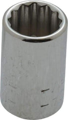 Blackhawk by Proto - 1/4" Drive, Standard Hand Socket - 12 Points, 7/8" OAL, Chrome Finish - Best Tool & Supply