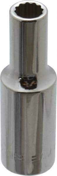 Blackhawk by Proto - 3/8" Drive, Deep Hand Socket - 12 Points, 2-7/64" OAL, Chrome Finish - Best Tool & Supply