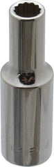 Blackhawk by Proto - 3/8" Drive, Deep Hand Socket - 12 Points, 2-7/64" OAL, Chrome Finish - Best Tool & Supply