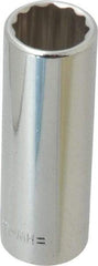 Blackhawk by Proto - 3/8" Drive, Deep Hand Socket - 12 Points, 1-13/16" OAL, Chrome Finish - Best Tool & Supply