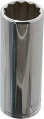 Blackhawk by Proto - 3/8" Drive, Deep Hand Socket - 12 Points, 2-3/4" OAL, Chrome Finish - Best Tool & Supply