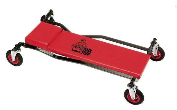 Whiteside - 360 Lb Capacity, 4 Wheel Heavy-Duty Creeper with Pneumatic Wheels - Steel, 40" Long x 7-7/8" High x 24" Wide - Best Tool & Supply