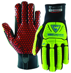 Synthetic Leather Double Palm Reinforced Red PVC PalmGloves X-Large - Best Tool & Supply