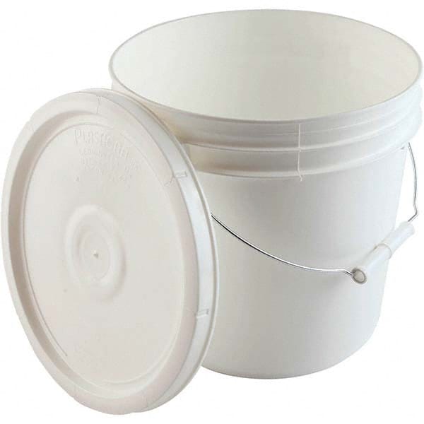 Dynalon Labware - 1 6-Piece 2 Gal 9.291" High, High-Density Polyethylene Round White Single Pail - Best Tool & Supply