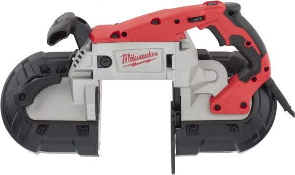 Milwaukee Tool - 120 Volt, Electric Handheld Bandsaw - 5 Inch (Round) and 5 x 5 Inch (Rectangular) Depth of Cut, 380 SFPM, 11 Amp - Best Tool & Supply