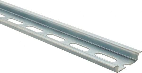 Value Collection - 2m Long x 35mm Wide x 7-1/2mm High, Steel DIN Rail - Best Tool & Supply