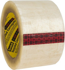 Packing Tape: Clear, Rubber Adhesive Polypropylene, 2.1 mil Thick, 22 lb/in Tensile Strength, Series 3071