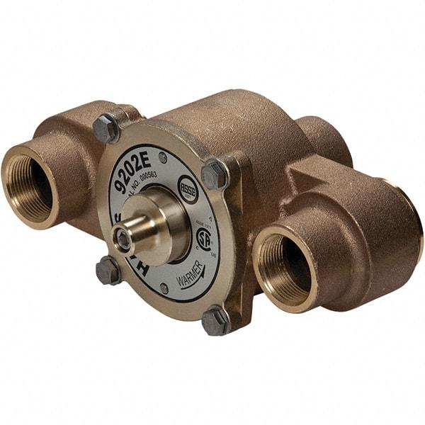 Haws - 1-1/4" Inlet, 10" Long x 5" Wide x 7" High, Brass Plumbed Wash Station Tempering Valve - Compatible with Combination Drench Shower & Eye/Face Wash Stations - Best Tool & Supply