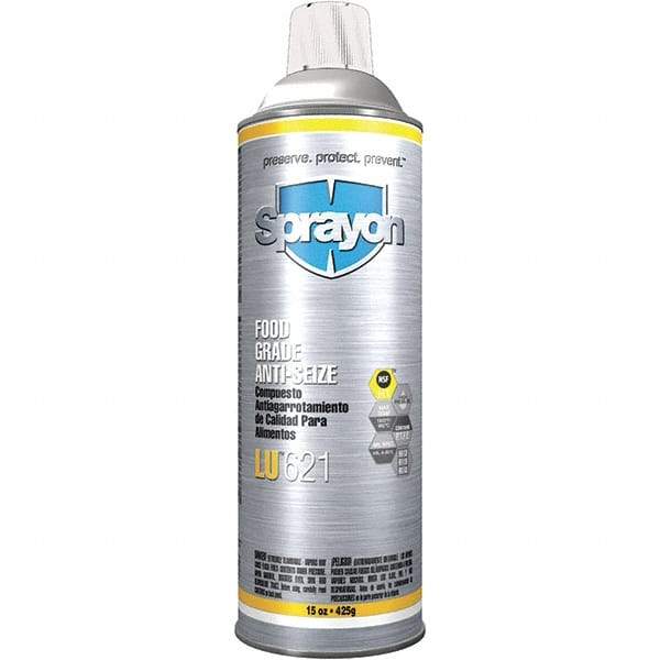 Sprayon - Aerosol General Purpose Anti-Seize Lubricant - Nickel/Aluminum/Copper, 1,800°F, White, Food Grade, Water Resistant - Best Tool & Supply