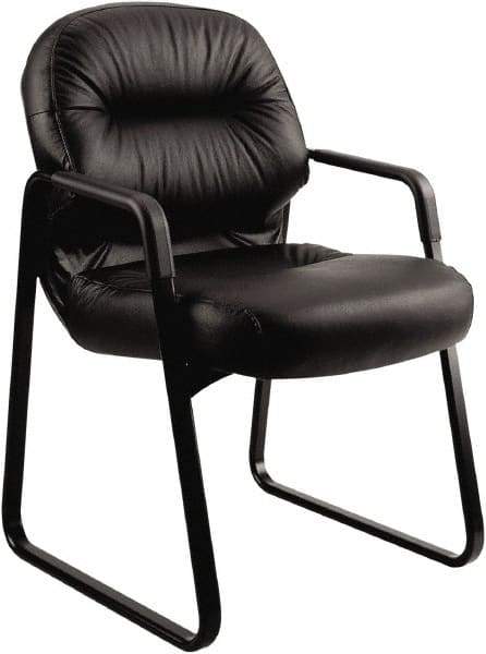 Hon - 36" High Guest Chair - 31" Wide x 35-3/4" Deep, Leather, Memory Foam Seat, Black - Best Tool & Supply