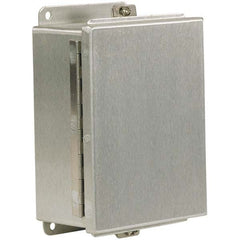 NEMA 4X Aluminum Standard Enclosure with Continuous Hinge Cover 14″ Wide x 16″ High x 6″ Deep, Corrosion Resistant & Watertight