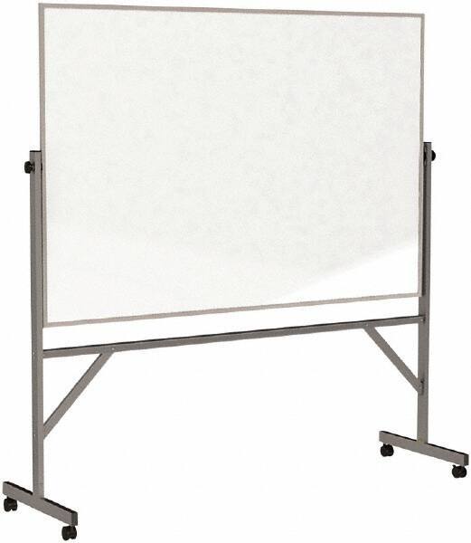 Ghent - 78" High x 77" Wide Reversible Dry Erase Board - Porcelain, 20" Deep, Includes Eraser & 4 Markers - Best Tool & Supply