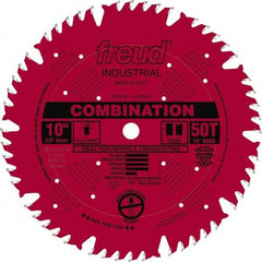 Freud - 10" Diam, 5/8" Arbor Hole Diam, 50 Tooth Wet & Dry Cut Saw Blade - Carbide-Tipped, Standard Round Arbor - Best Tool & Supply