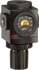 ARO/Ingersoll-Rand - 1 NPT Port, 290 CFM, Aluminum Heavy-Duty Regulator - 0 to 140 psi Range, 250 Max psi Supply Pressure, 1/8" Gauge Port Thread, 4.091" Wide x 7.223" High - Best Tool & Supply