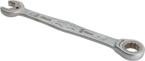 Wera - 9/16" 12 Point Combination Wrench - 7-1/2" OAL, Chrome Molybdenum Steel, Satin Finish - Best Tool & Supply