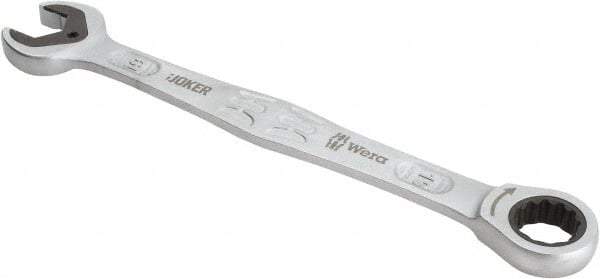 Wera - 19mm 12 Point Combination Wrench - 9-11/16" OAL, Chrome Molybdenum Steel, Satin Finish - Best Tool & Supply