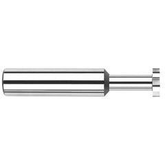 Harvey Tool - 5/16" Cut Diam, 3/64" Cut Width, 5/16" Shank, Straight-Tooth Woodruff Keyseat Cutter - Exact Industrial Supply