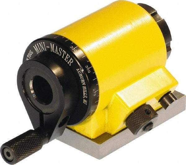 Suburban Tool - ER25 Compatible, 72 Increment, Horizontal Spin Collet Indexer - 1-7/8" High Center, 2-1/4" Wide x 3-3/16" Deep Base, 3" Overall Height, Manual Operation - Best Tool & Supply