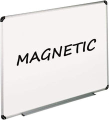 UNIVERSAL - 48" High x 72" Wide Enameled Steel Magnetic Marker Board - Aluminum/Plastic Frame, Includes Accessory Tray/Rail & Mounting Kit - Best Tool & Supply