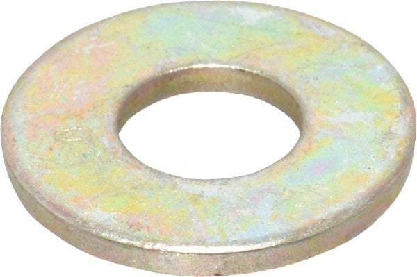 Value Collection - 5/16" Screw, Grade SAE 1035-1050 Alloy Steel USS Flat Washer - 0.37" ID x 0.905" OD, 0.104" Thick, Zinc Yellow Dichromate Finish - Best Tool & Supply