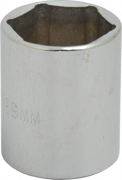 Proto - 1/2" Drive, Standard Hand Socket - 6 Points, 1-3/4" OAL, Chrome Finish - Best Tool & Supply