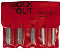 Sock It Out - Flat Head Cap Screw Extractor Set - 1/4 to 1/2 Size Range - Best Tool & Supply