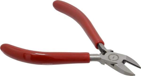 Proto - 4-5/8" OAL, Cutting Pliers - 13/32" Jaw Length x 7/16" Jaw Width, Oval Head, Plastisol Handle - Best Tool & Supply