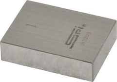 SPI - 1" Rectangular Steel Gage Block - Accuracy Grade AS-1, Includes NIST Traceability Certification - Best Tool & Supply