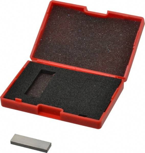 SPI - 0.138" Rectangular Steel Gage Block - Accuracy Grade AS-1, Includes NIST Traceability Certification - Best Tool & Supply