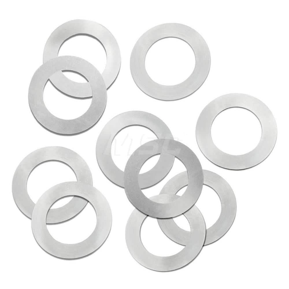 Round Shims; Shim Type: Arbor Shim; Thickness: .020; Inside Diameter: .625″; Outside Diameter: 1″; Material: Steel