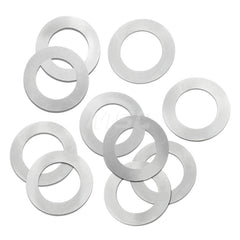 Round Shims; Shim Type: Arbor Shim; Thickness: .125; Inside Diameter: .75″; Outside Diameter: 1.125″; Material: Steel