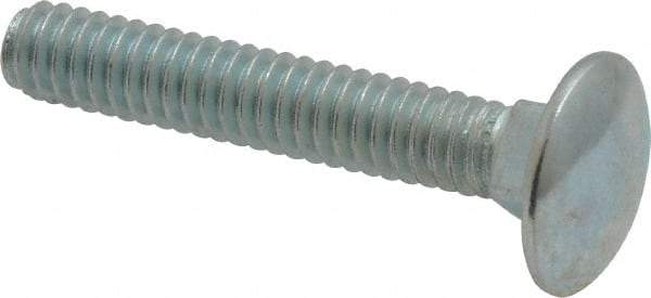 Value Collection - 1/4-20 UNC 1-1/2" Length Under Head, Standard Square Neck, Carriage Bolt - Grade 2 Steel, Zinc-Plated Finish - Best Tool & Supply