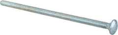 Value Collection - 1/4-20 UNC 5-1/2" Length Under Head, Standard Square Neck, Carriage Bolt - Grade 2 Steel, Zinc-Plated Finish - Best Tool & Supply