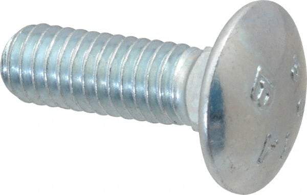 Value Collection - 5/16-18 UNC 1" Length Under Head, Standard Square Neck, Carriage Bolt - Grade 2 Steel, Zinc-Plated Finish - Best Tool & Supply