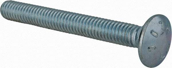 Value Collection - 5/16-18 UNC 2-3/4" Length Under Head, Standard Square Neck, Carriage Bolt - Grade 2 Steel, Zinc-Plated Finish - Best Tool & Supply