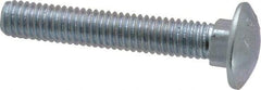 Value Collection - 3/8-16 UNC 2-1/4" Length Under Head, Standard Square Neck, Carriage Bolt - Grade 2 Steel, Zinc-Plated Finish - Best Tool & Supply