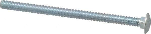 Value Collection - 3/8-16 UNC 6" Length Under Head, Standard Square Neck, Carriage Bolt - Grade 2 Steel, Zinc-Plated Finish - Best Tool & Supply