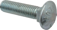 Value Collection - 1/2-13 UNC 2" Length Under Head, Standard Square Neck, Carriage Bolt - Grade 2 Steel, Zinc-Plated Finish - Best Tool & Supply