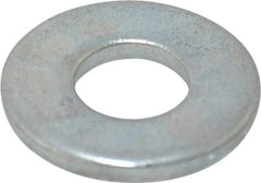 Value Collection - #10 Screw, Steel USS Flat Washer - 1/4" ID x 9/16" OD, 3/64" Thick, Zinc-Plated Finish - Best Tool & Supply