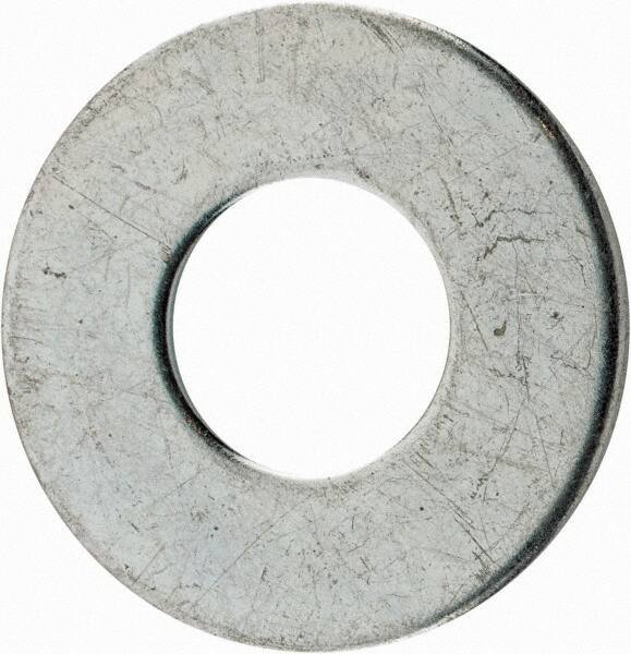 Value Collection - 3/8" Screw, Steel USS Flat Washer - 7/16" ID x 1" OD, 5/64" Thick, Zinc-Plated Finish - Best Tool & Supply